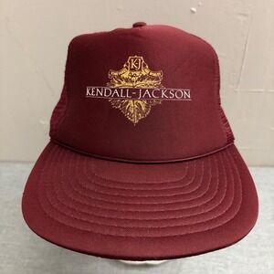 Speedway Trucker Hat Men OSFA Maroon Kendall-Jackson Winery Vintage 90s Snapback